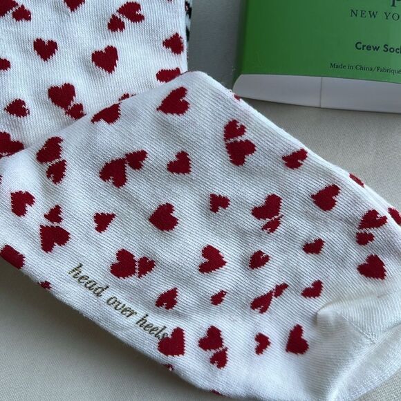 Kate Spade Hearts True Love Crew Socks 3 Pack - Picture 7 of 9
